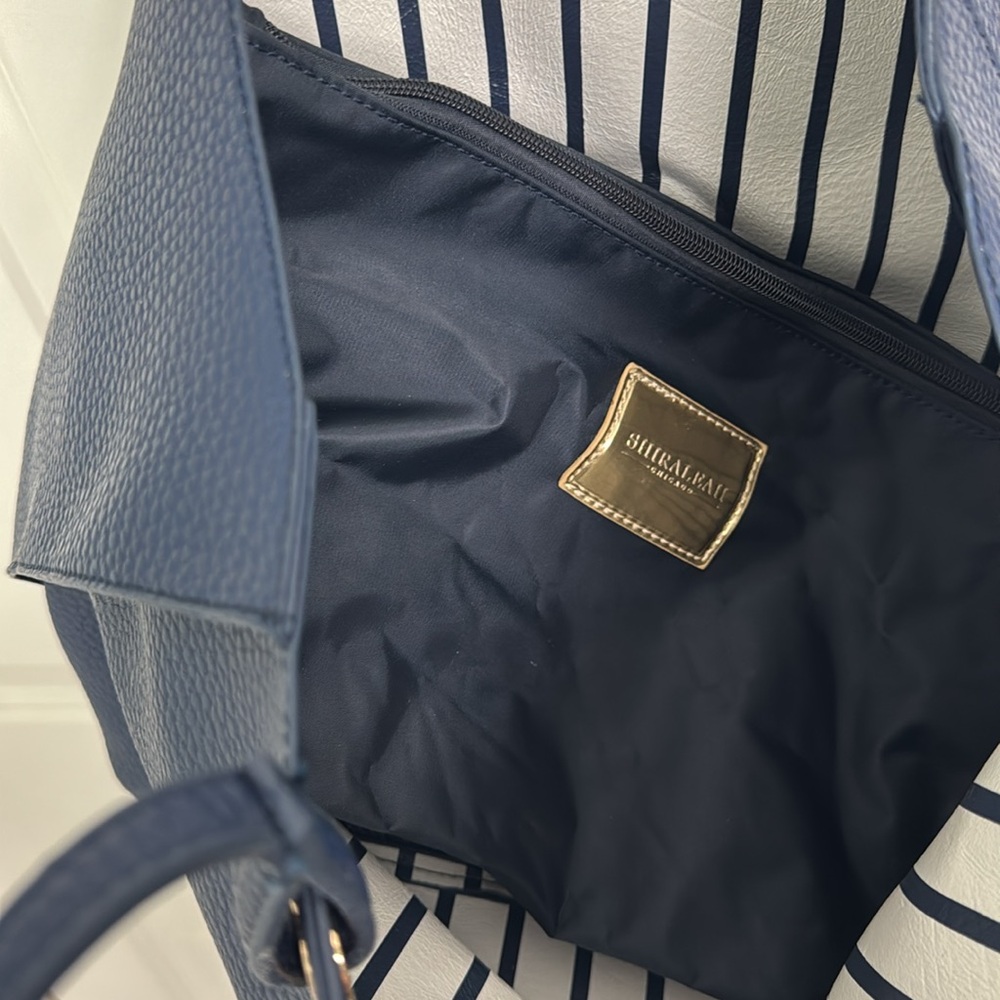Shiraleah Chicago heavy blue leather tote - Picture 4 of 5